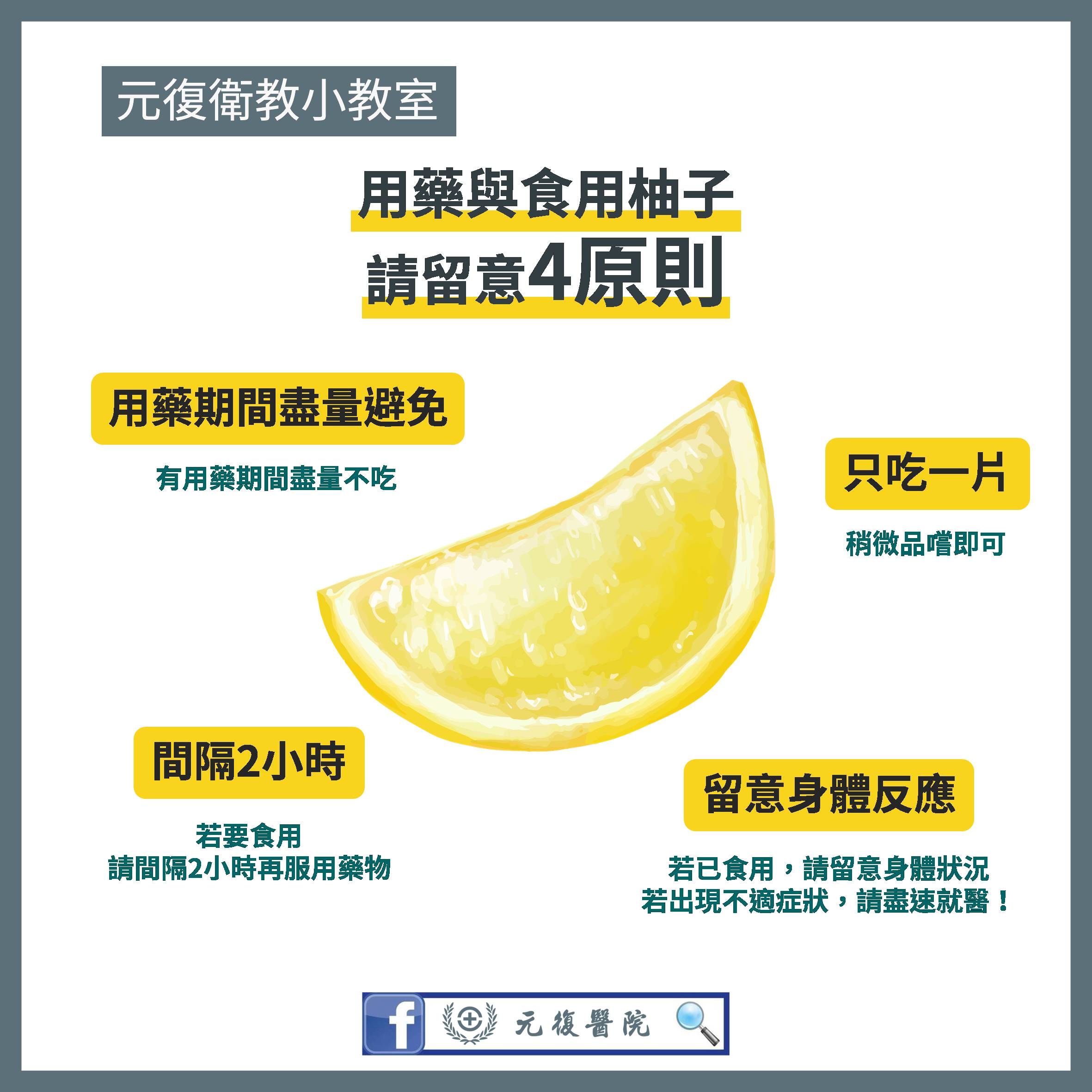 元復衛教小教室 / 中秋吃柚安全指南：避免藥物交互作用