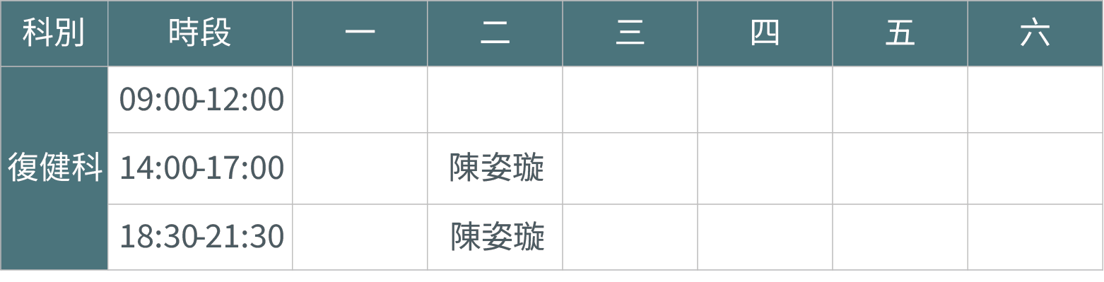 復健科-陳姿璇醫師